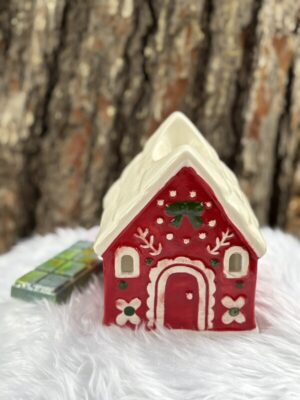 Gingerbread House wax melter - Red